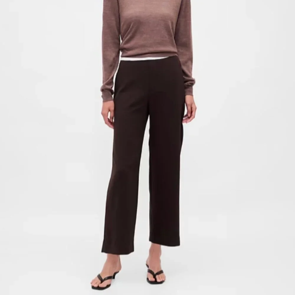NWT GAP High Rise Twill Straight Ankle Pants in Terra Brown Size 8